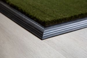 17mm Coir mat with Rubber Edge - Green - 100 cm x 200 cm