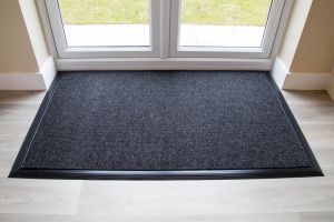 Commercial Brush Entrance Mat Anthracite Rubber Edge 70cm x 180cm