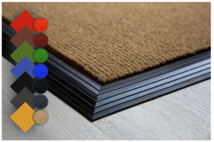Commercial Brush Entrance Mat Rubber Edge Various Sizes