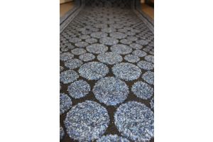 Long Hallway Entrance Runner Mat Blue Rain Stepping Stones