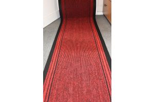 Long Hallway Entrance Runner Mat Red Fire