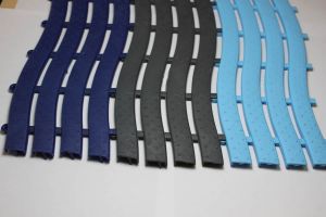 Dark and light blue commercial matting
