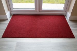 Commercial Brush Entrance Mat Red 80cm x 120cm