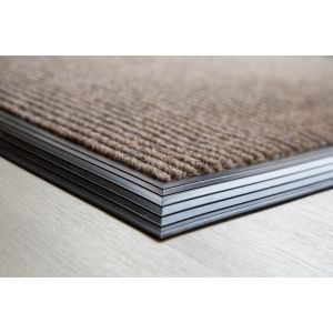 Beige Adem Rib Matting 11mm with Rubber Edge