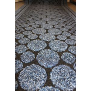 Long Hallway Entrance Runner Mat Blue Rain Stepping Stones