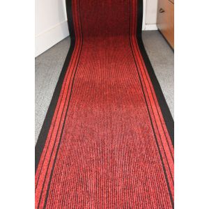 Long Hallway Entrance Runner Mat Red Fire