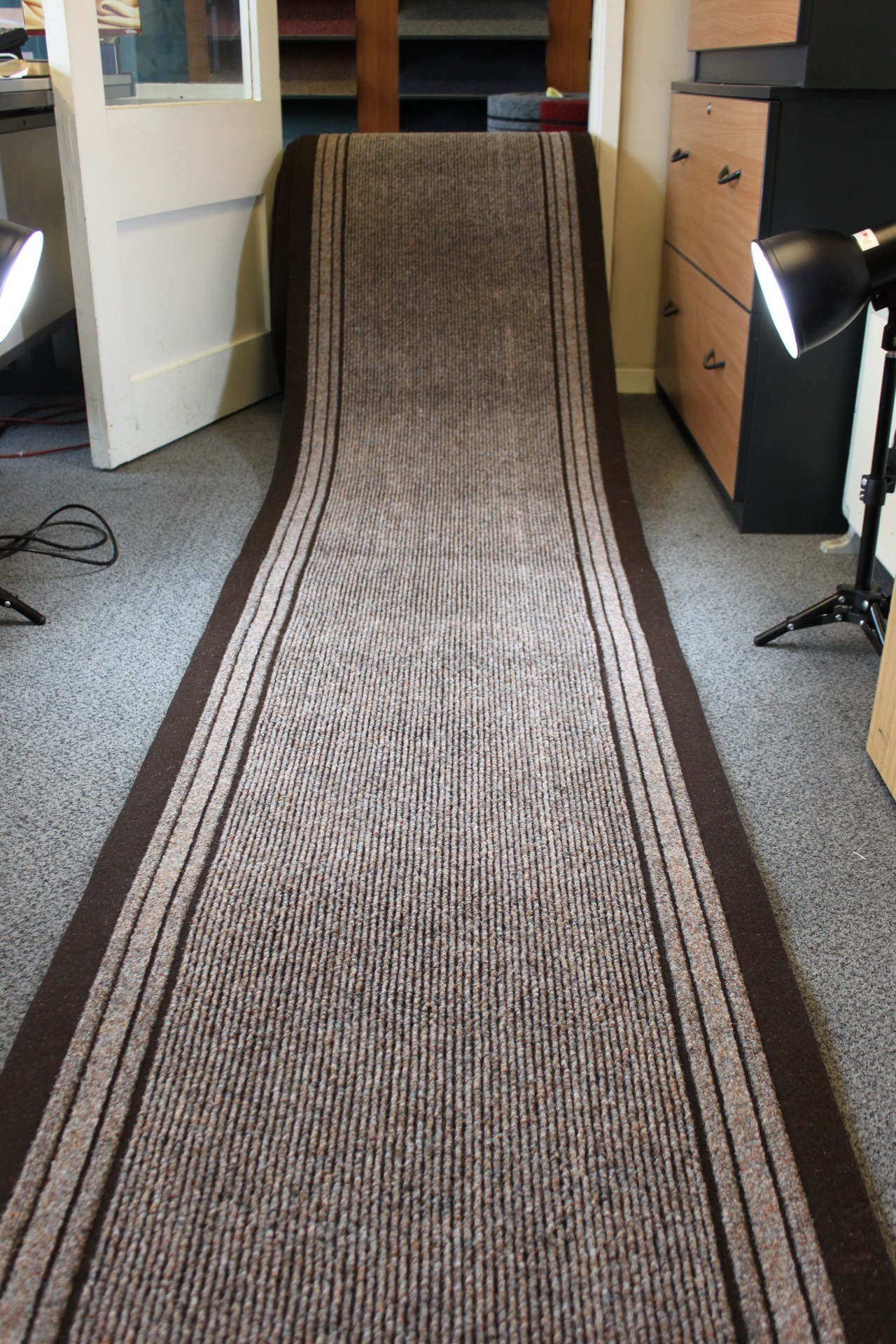 Stripe Beige Pattern Corridor Long Hallway Entrance Runner Mat