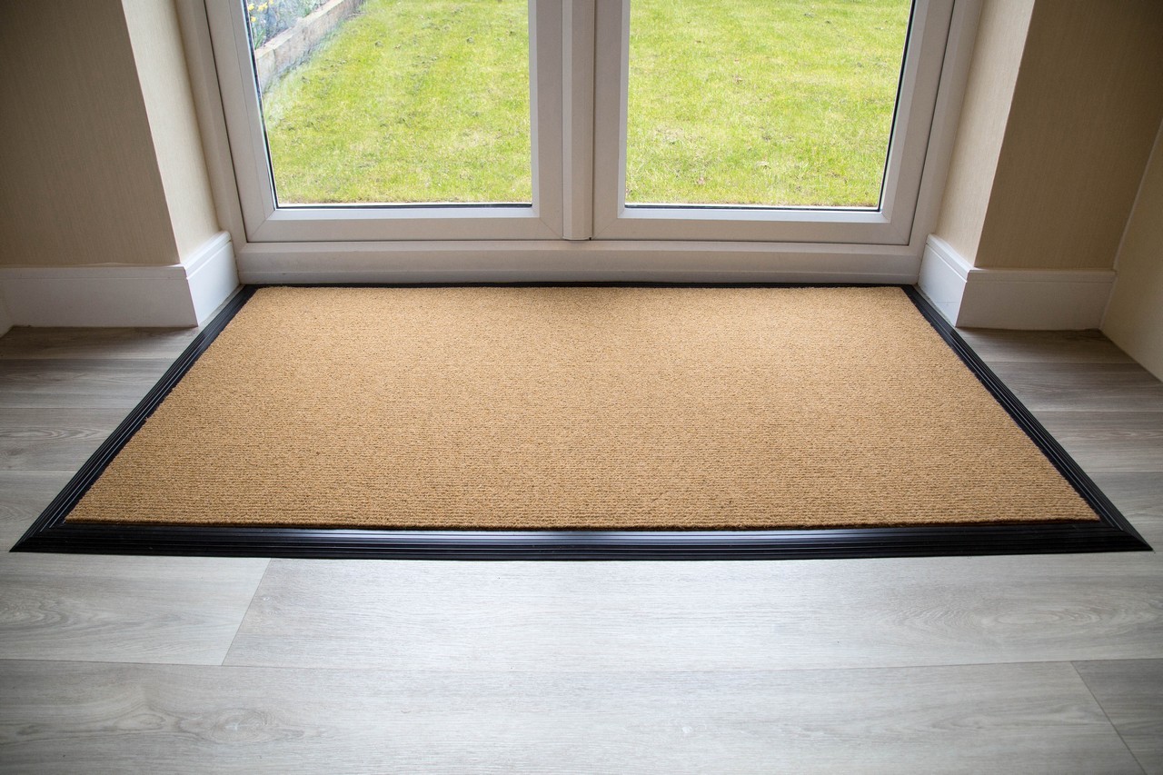 Buy Natural Brush Mat Made to Measure at £36.00 Coir Entrance Matting