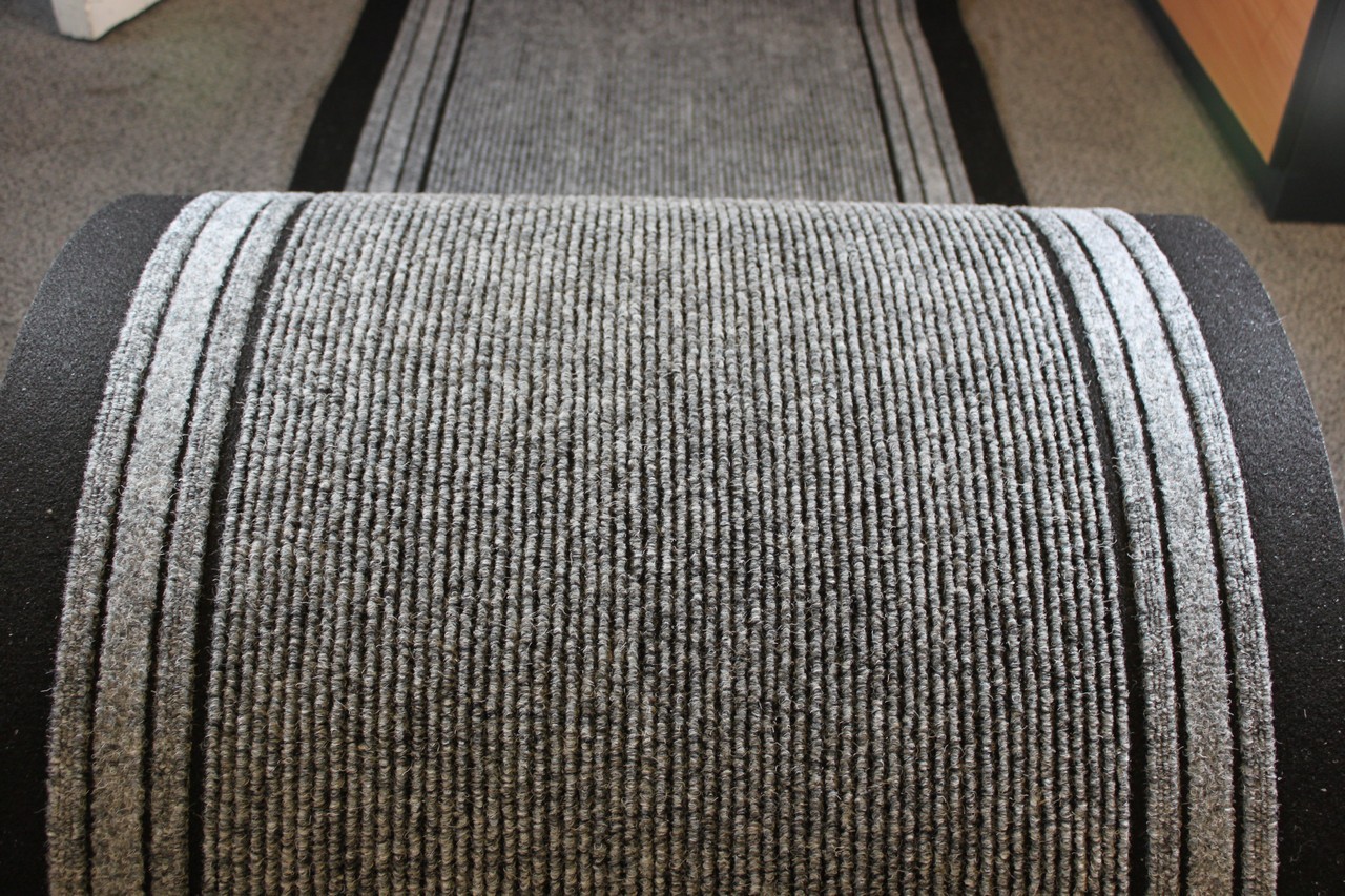 Buy Long Hallway Entrance Runner Mat Grey Wind at £30.24 Coir Entrance Matting Made To