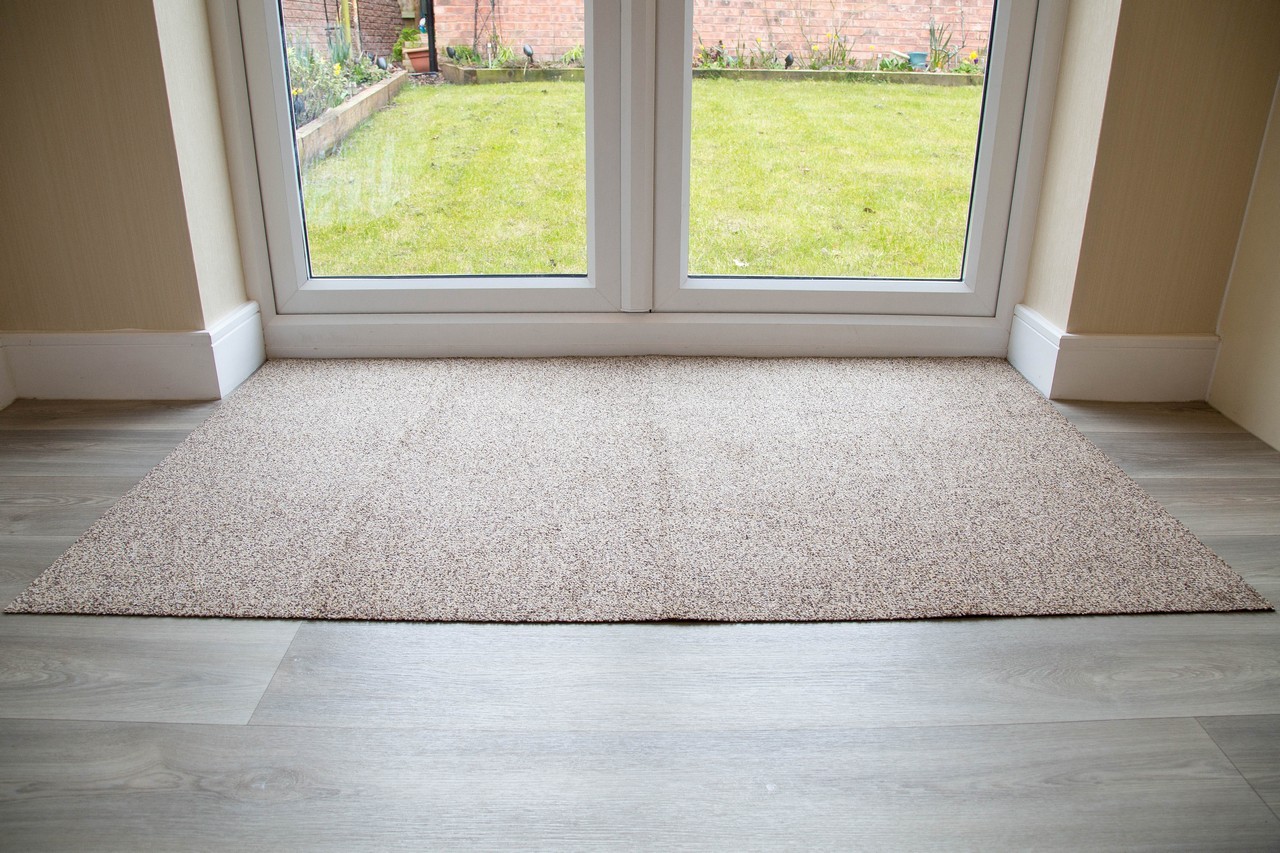 Buy Beige Cotton Entrance Floor Washable Mat Made to Measure at £16.00