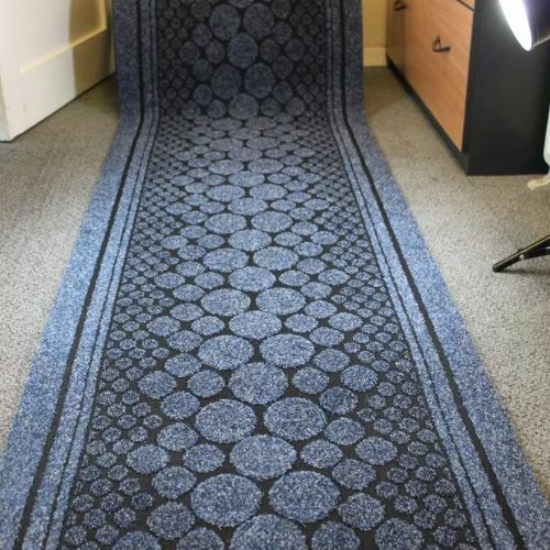 blue floor runner