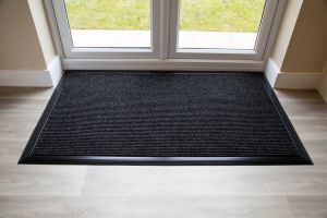 Anthracite ADEM Rib Entrance Mat 11mm Rubber Edge Made to Measure
