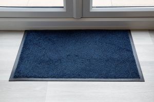 Black Blue Speckle Luxury Throw Down Entrance Mat Various Sizes