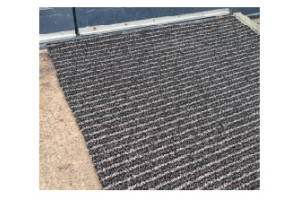 Brown/Black Stripe Outdoor Scraper Mat